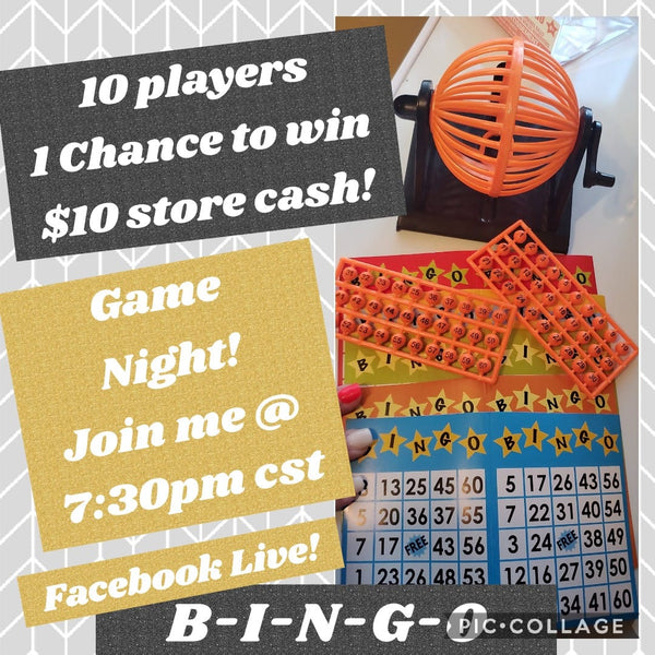 Game Night! Facebook Live BINGO