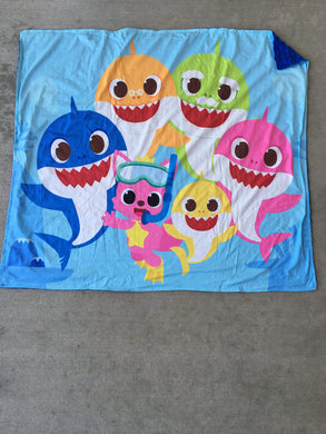Little Shark Minky blanket, 30x30”
