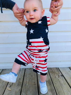 4th of July, Star and stripes, red, white and blue  jogger outfit, ETA 2-3 weeks