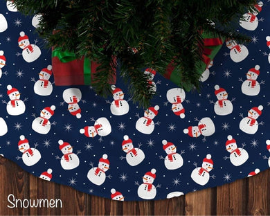 Christmas tree skirt snowman