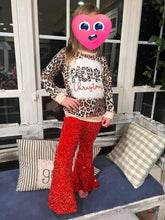Load image into Gallery viewer, Preorder Merry Christmas outfit with sequin pants