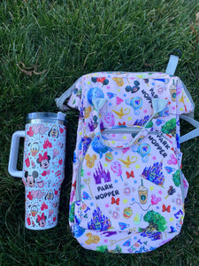 Pink park hopper diaper bag/backpack