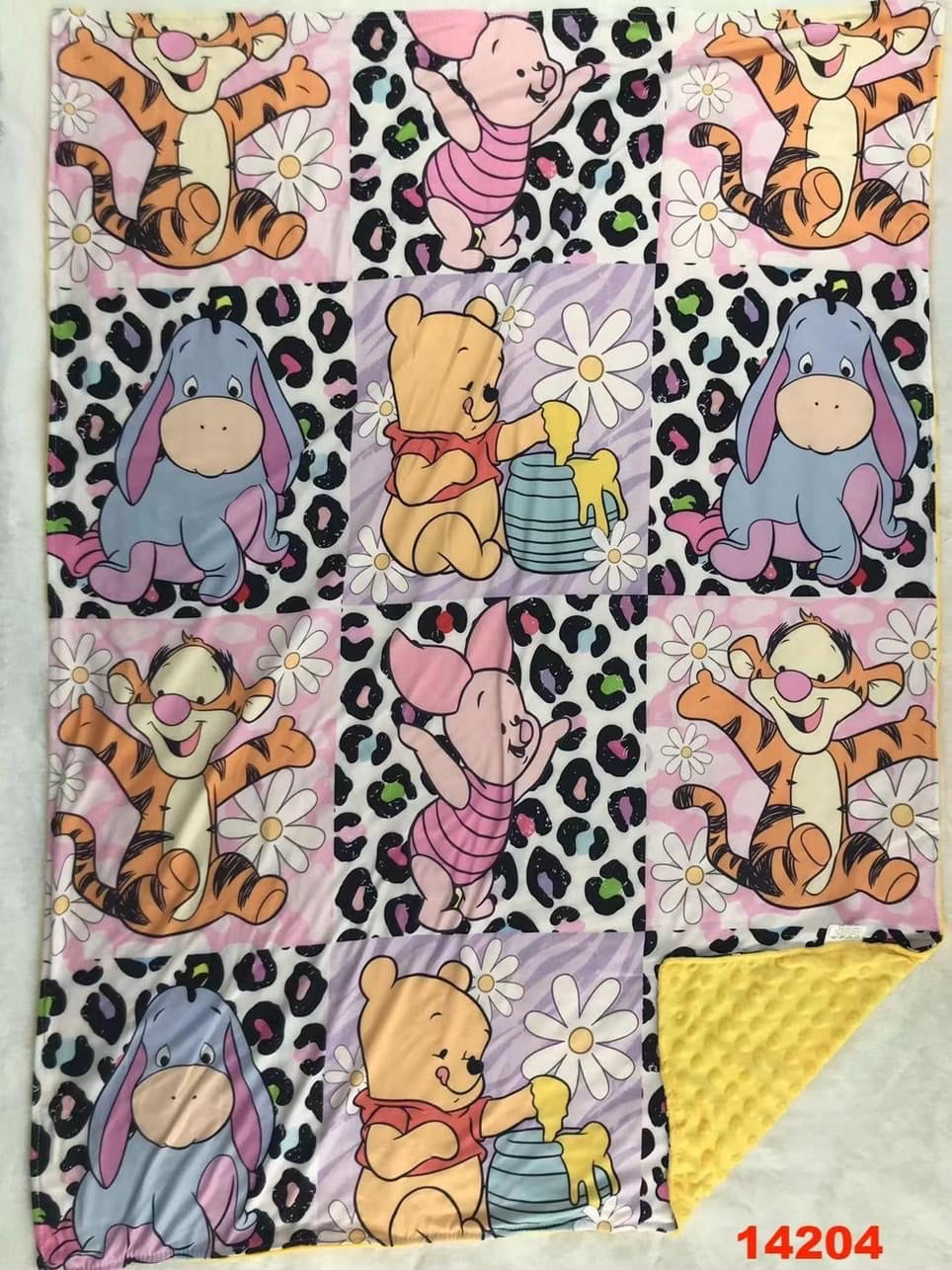 Preorder pooh bear and friends Minky blanket 30x40”