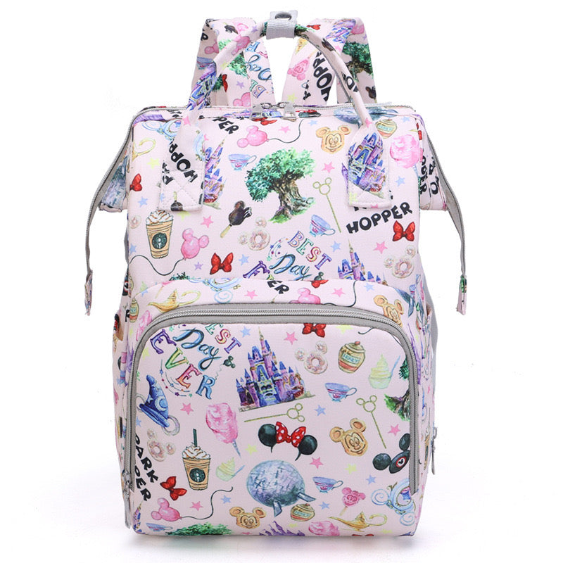 Pink park hopper diaper bag/backpack