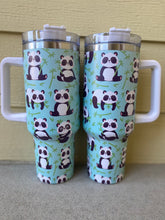 Load image into Gallery viewer, 40 oz panda 🐼 tumbler with straw