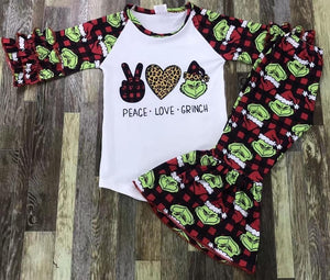 Preorder peach love grinch outfit