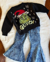 Load image into Gallery viewer, Preorder Green Face Sweater with Blue Denim Pants Outfit