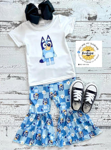Preorder blue dog pants outfit