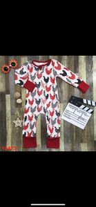 Preorder chicken romper, bamboo material