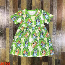 Load image into Gallery viewer, Blue dog st Patrick’s day dress