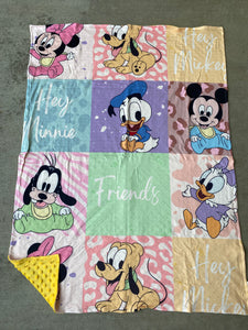 Minnie and friends Minky blanket 30x40”