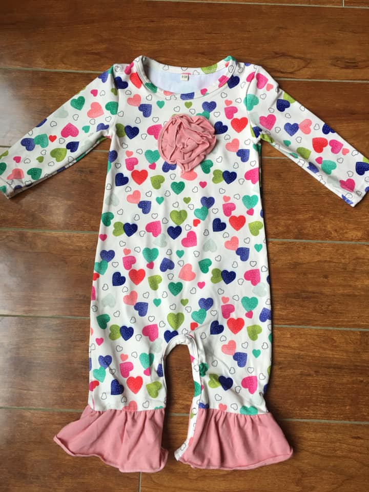 Hearts romper - You Are My Sunshine Boutique LLC