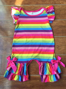 Rainbow dress with pockets - You Are My Sunshine Boutique LLC