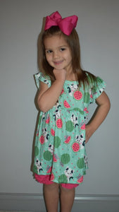 Watermelon with kitty outfit - You Are My Sunshine Boutique LLC