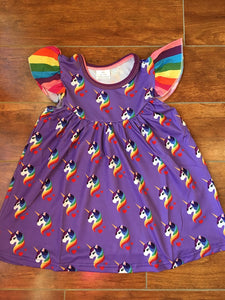 Rainbow unicorn dress(pearl style) - You Are My Sunshine Boutique LLC
