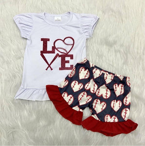Baseball outfit - You Are My Sunshine Boutique LLC