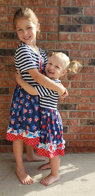 Red white blue  dress - You Are My Sunshine Boutique LLC