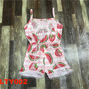 Preorder watermelon romper with lace