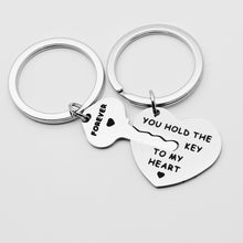 Load image into Gallery viewer, You hold the key to my heart forever keychain