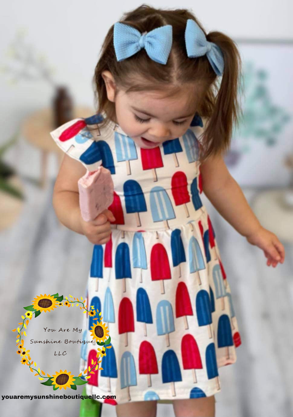 4th of July, Red, white and blue popsicles dress