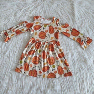 Cold shoulder Pumpkin dress - You Are My Sunshine Boutique LLC