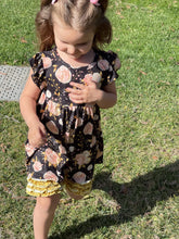 Load image into Gallery viewer, Golden rose outfit with ruffle shorts - You Are My Sunshine Boutique LLC