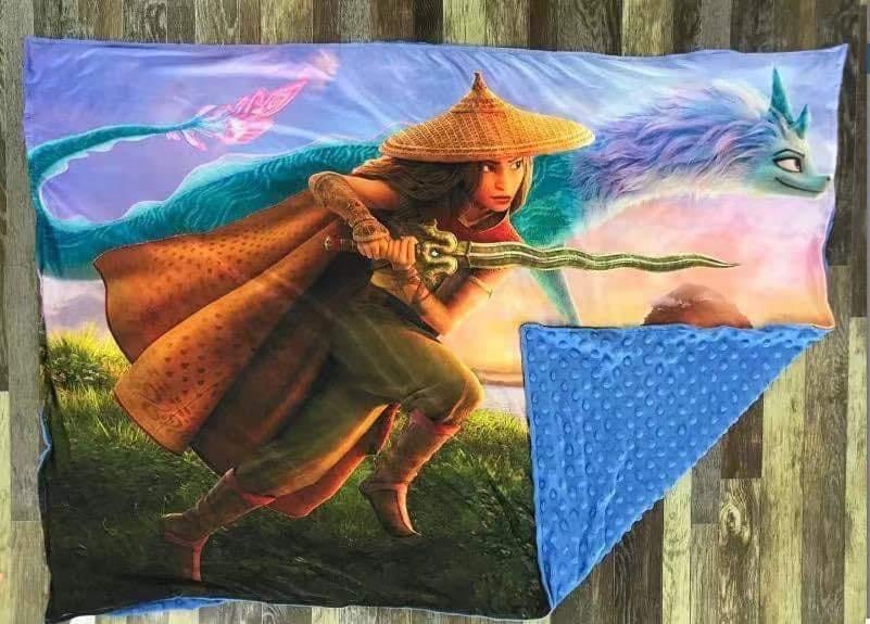 Last Dragon  Minky blanket, 30x40”