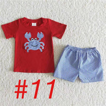 Load image into Gallery viewer, Embroidery Crab outfit