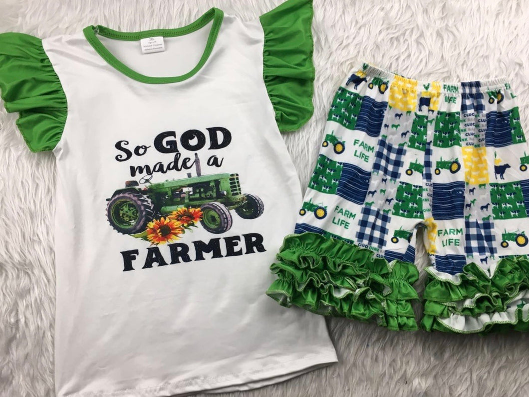 So God made a farmer outfit - You Are My Sunshine Boutique LLC