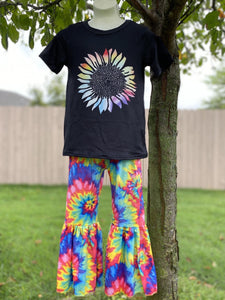 Tie dye sunflower outfit - You Are My Sunshine Boutique LLC