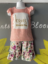 Load image into Gallery viewer, Jesus loves me Easter outfit - You Are My Sunshine Boutique LLC