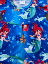 Load image into Gallery viewer, Mermaid outfit with red ruffle shorts
