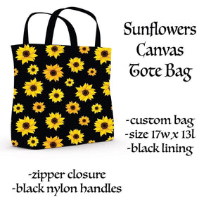 Sunflower, canvas tote bag