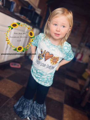 Peace love sunshine sunflower outfit - You Are My Sunshine Boutique LLC