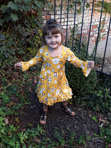 Mustard floral dress - You Are My Sunshine Boutique LLC