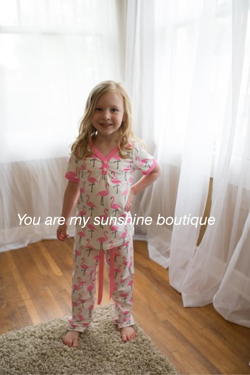 Child flamingo pjs - You Are My Sunshine Boutique LLC