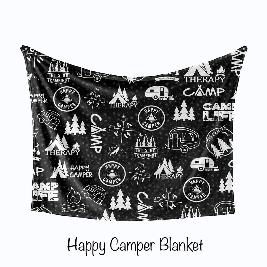 Happy campers blanket, 65x85”