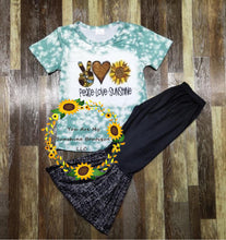 Load image into Gallery viewer, Peace love sunshine sunflower outfit - You Are My Sunshine Boutique LLC