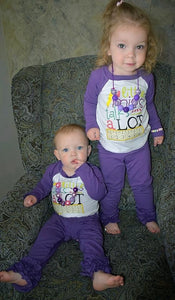 Little miss talks a lot outfit with ruffle pants - You Are My Sunshine Boutique LLC