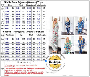 Ladies floral pajamas, close on 9/15, 6-8 weeks arrival