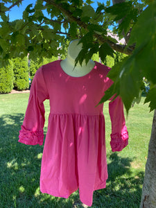 Hot pink ruffle dress - You Are My Sunshine Boutique LLC