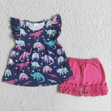 Dinosaur/dino outfit with pink shorts