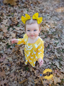 yellow deer dress - You Are My Sunshine Boutique LLC