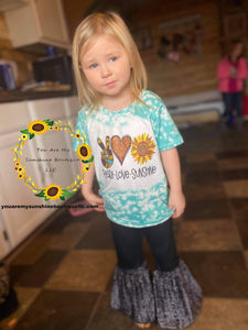 Peace love sunshine sunflower outfit - You Are My Sunshine Boutique LLC