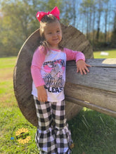 Load image into Gallery viewer, Heifer outfit with plaid  bell bottom pants - You Are My Sunshine Boutique LLC