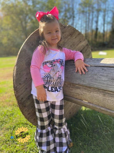 Heifer outfit with plaid  bell bottom pants - You Are My Sunshine Boutique LLC