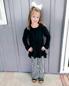 Black and white hi-low outfit - You Are My Sunshine Boutique LLC