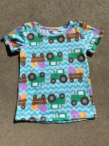Easter egg with tractor shirt
