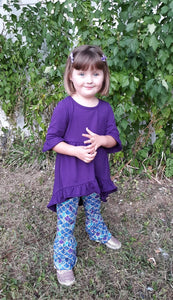 Mermaid hi-low outfit with ruffle pants - You Are My Sunshine Boutique LLC