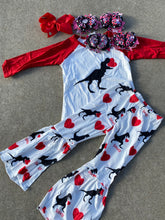 Load image into Gallery viewer, Dino and hearts Valentine outfit - You Are My Sunshine Boutique LLC